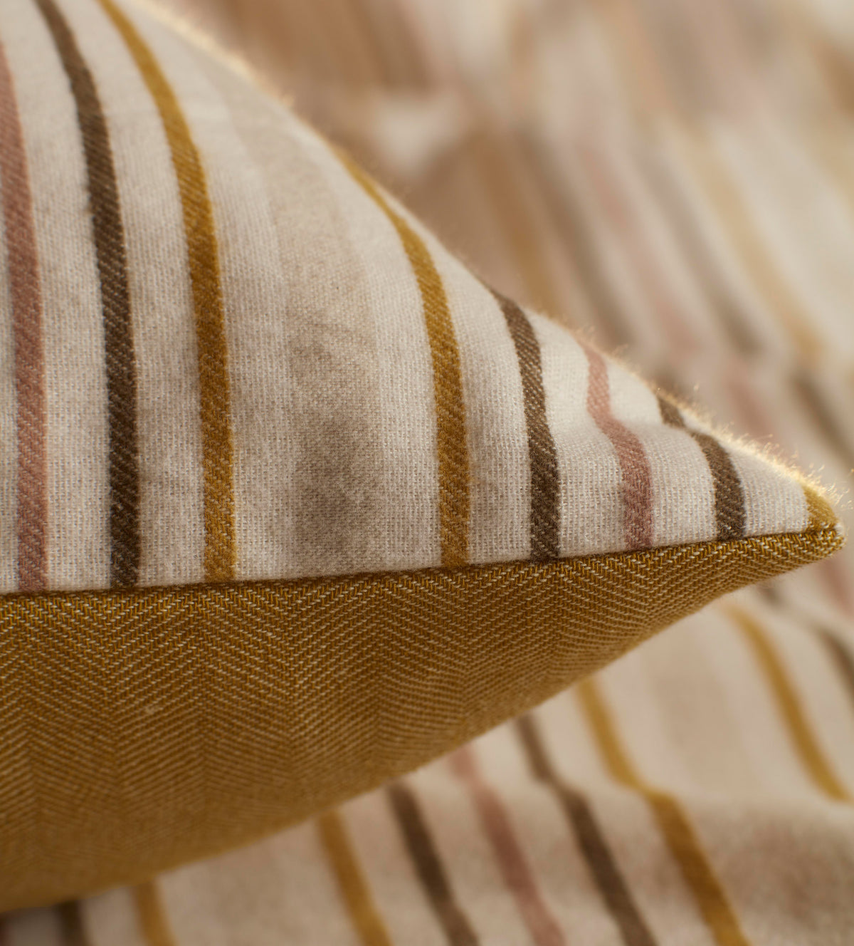 Polly Stripe Brushed 100% Organic Cotton Pillowcase