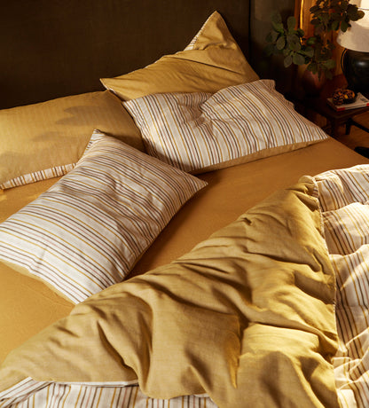 Polly Stripe Brushed 100% Organic Cotton Pillowcase