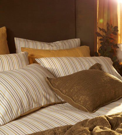 Polly Stripe Brushed 100% Organic Cotton Pillowcase