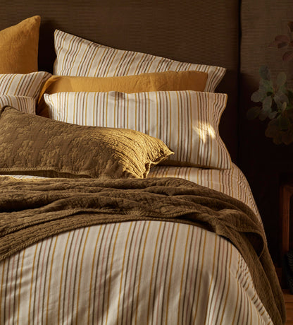 Polly Stripe Brushed 100% Organic Cotton Pillowcase