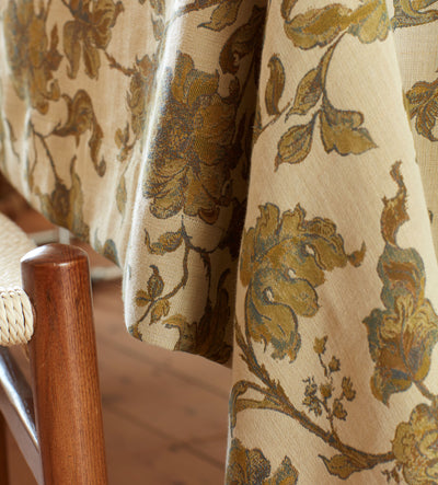 Rosie Floral Jacquard 100% Cotton Tablecloth