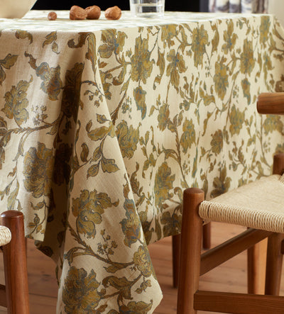 Rosie Floral Jacquard 100% Cotton Tablecloth