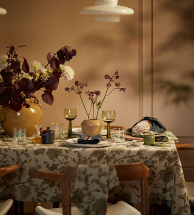 Rosie Floral Jacquard 100% Cotton Tablecloth