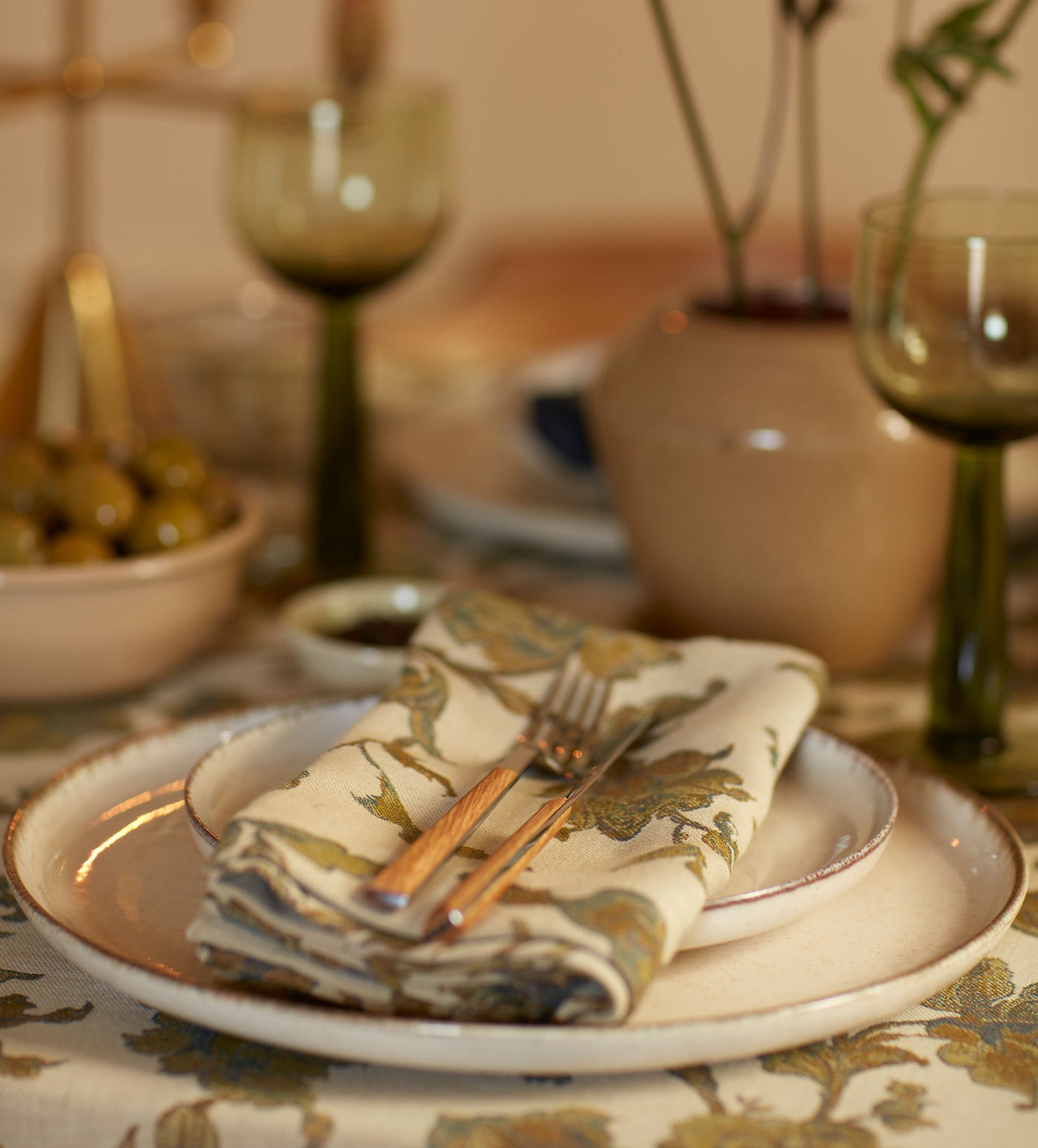 Rosie Floral Jacquard 100% Cotton Napkins  - Set of 4