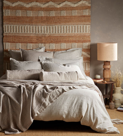 Natural Porto Cotton Linen Throw