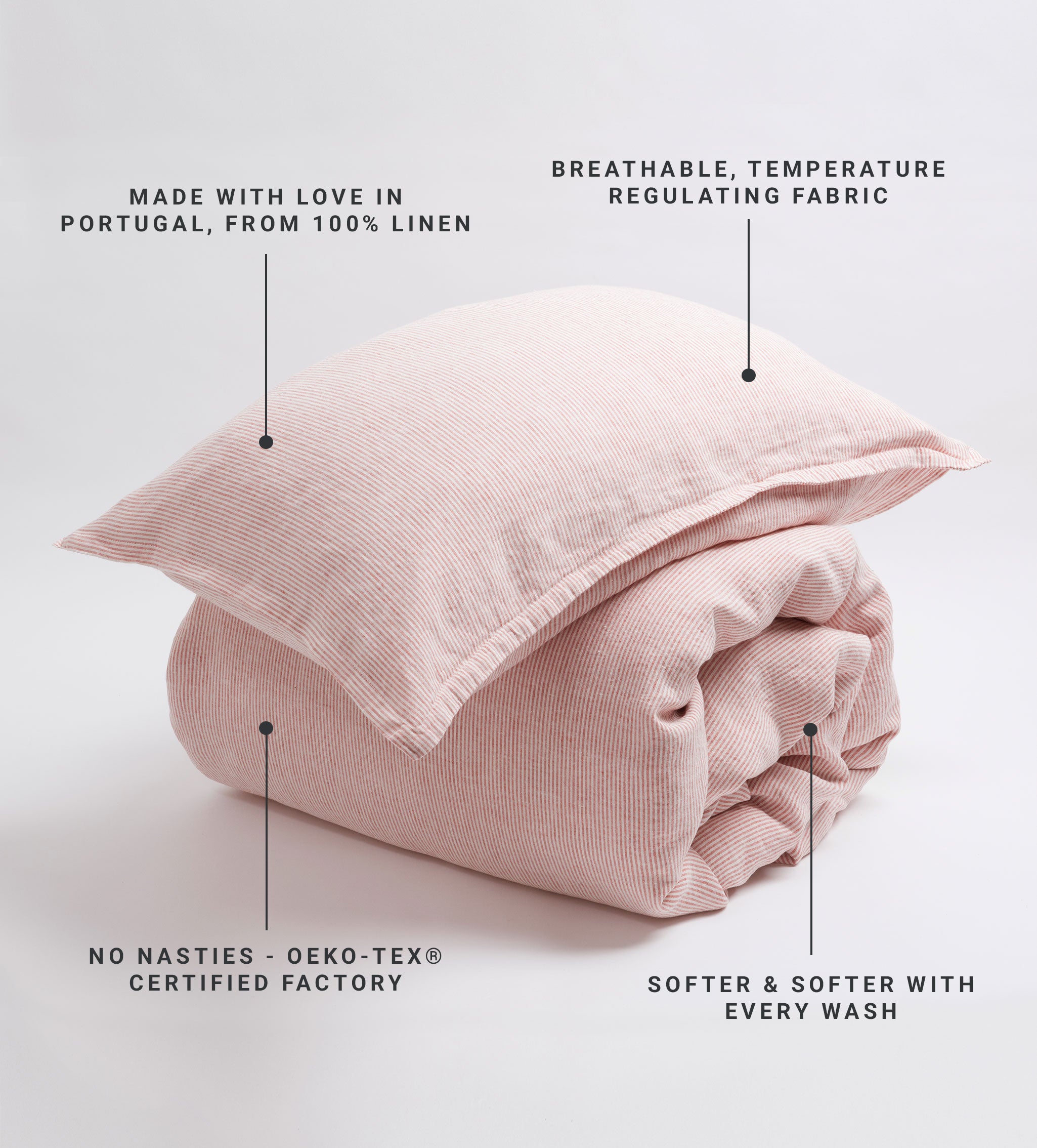 Spice Sid Stripe 100% Linen Pillowcase