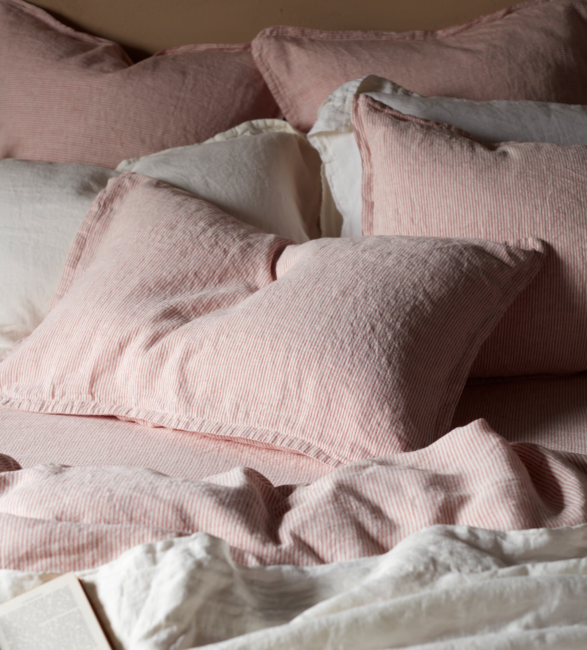 Spice Sid Stripe 100% Linen Fitted Sheet