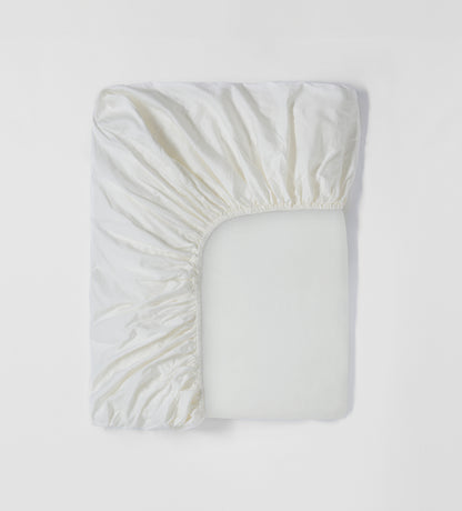 Cream Super Soft 100% Cotton Fitted Sheet