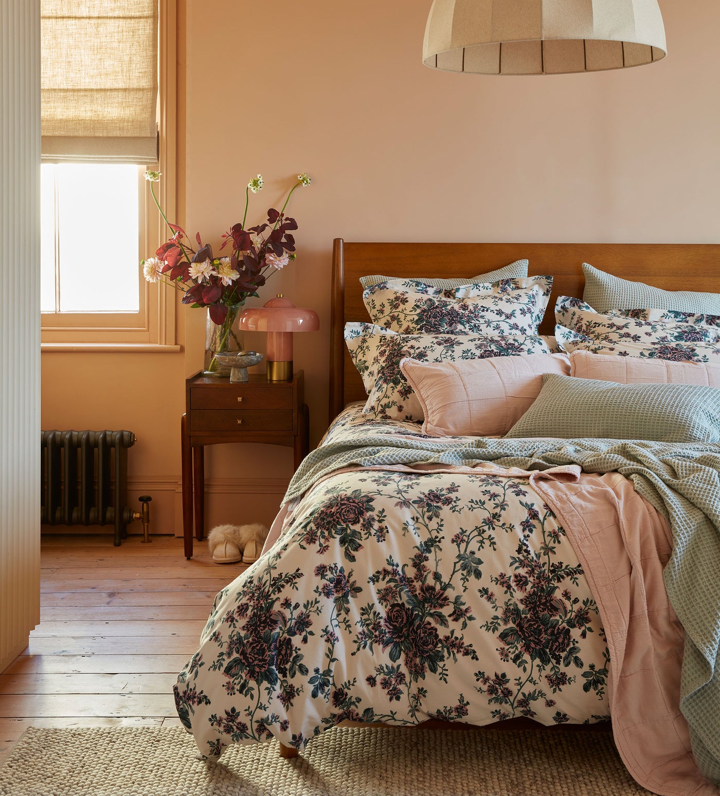 Sage Big Waffle 100% Cotton Cushion Cover