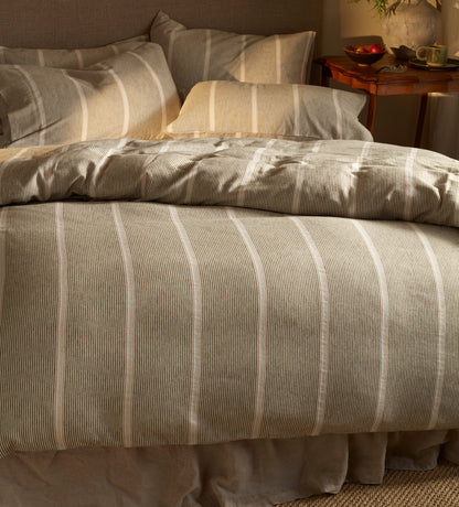 Sally Stripe Brushed 100% Organic Cotton Pillowcase