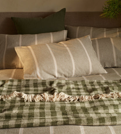 Sally Stripe Brushed 100% Organic Cotton Pillowcase