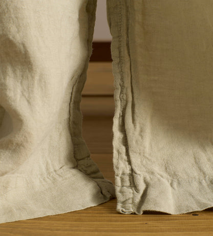 Soft Sage 100% Linen Loop Top Curtain (Single)