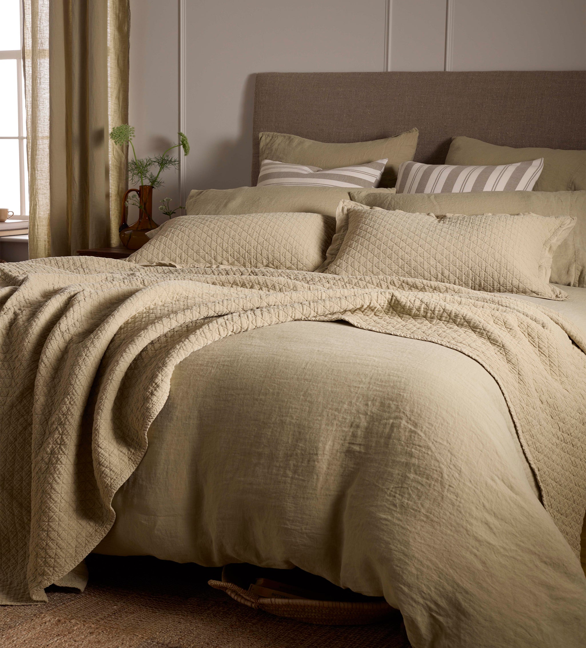 Soft Sage 100% Linen Bed Linen