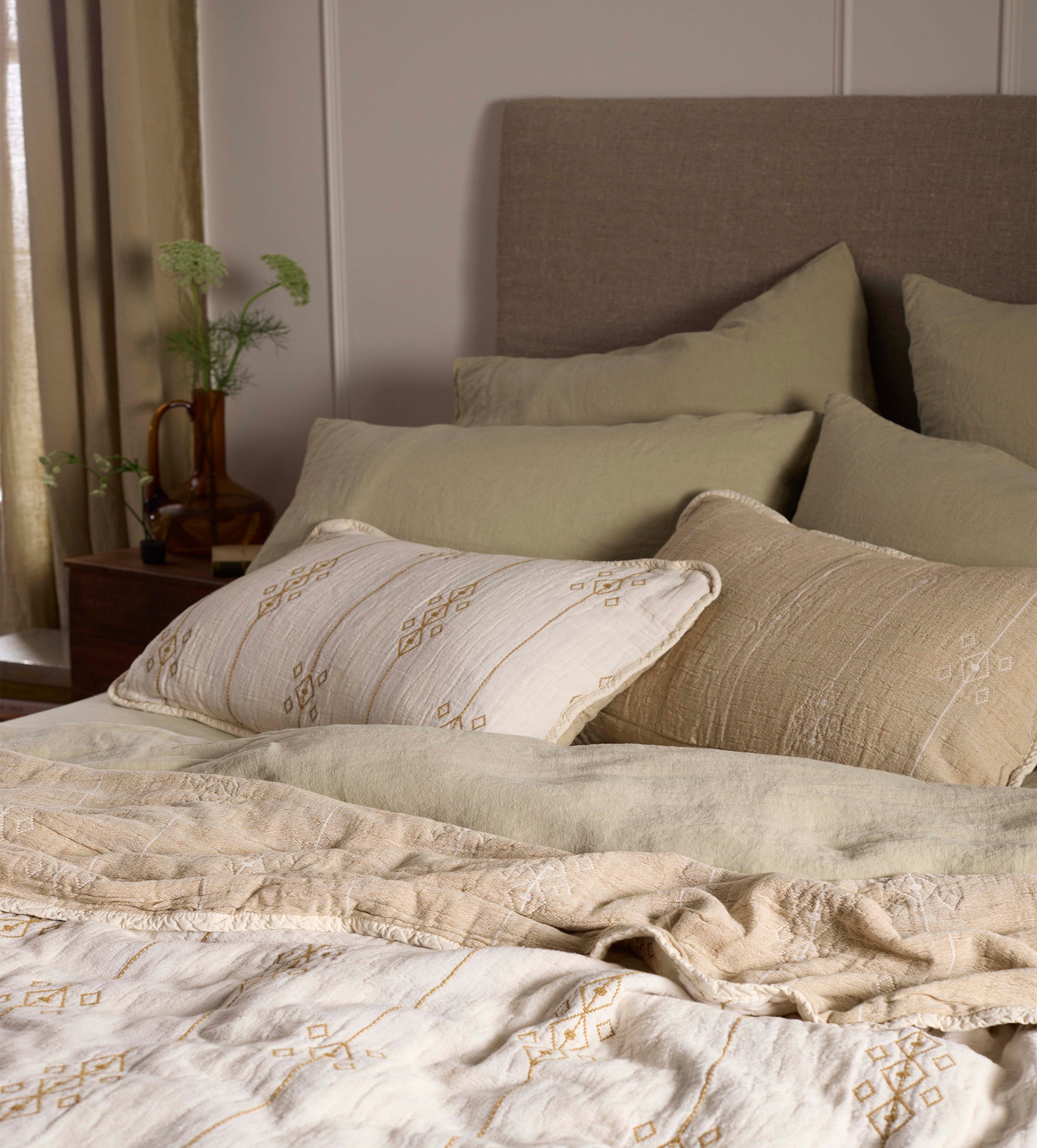 Soft Sage 100% Linen Bed Linen