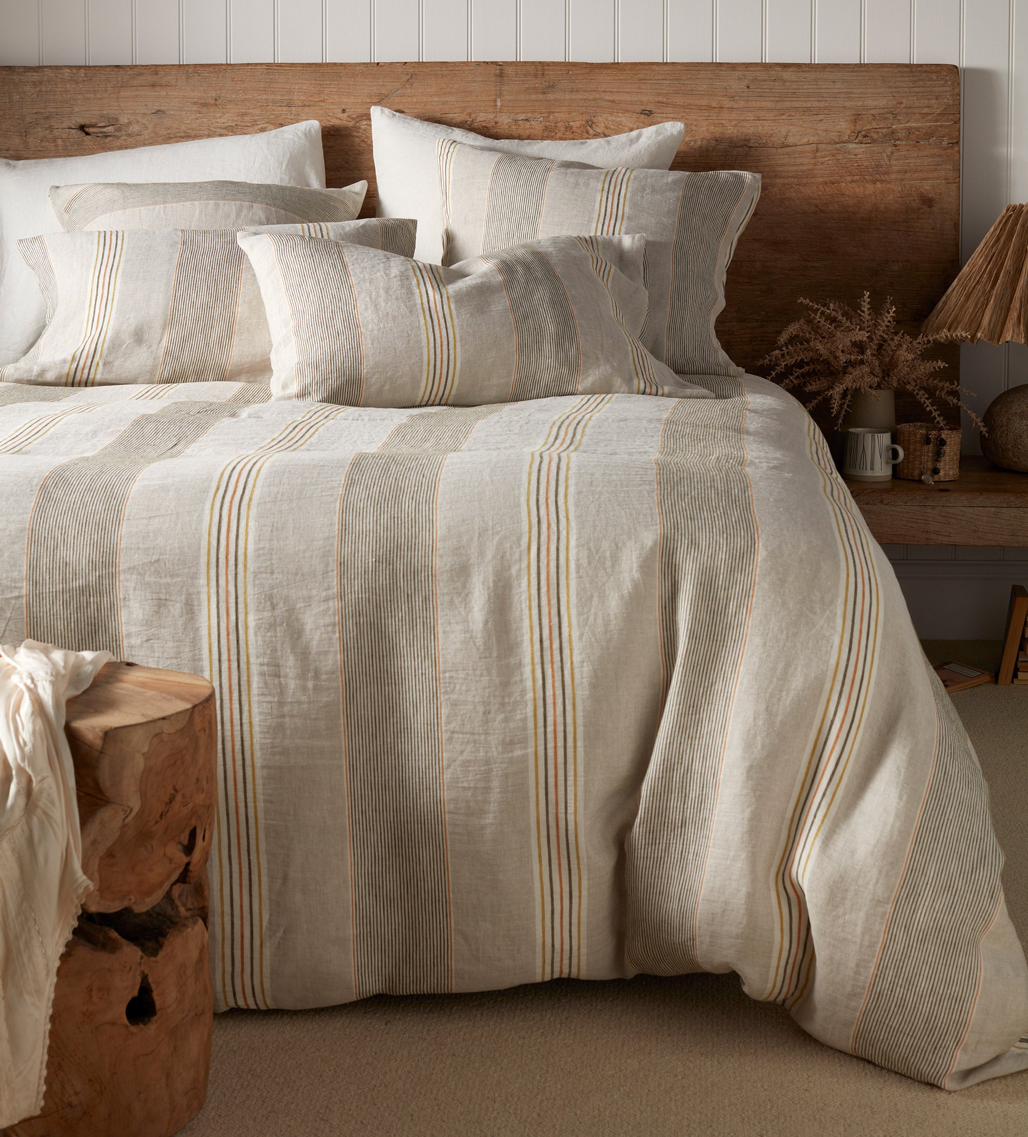 Sophie Stripe 100% Linen Bed Linen
