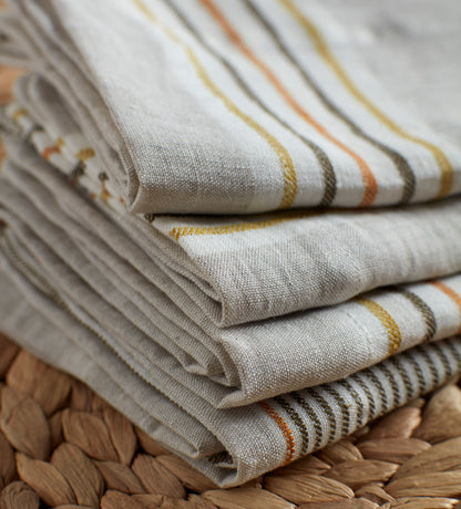 Sophie Stripe 100% Linen Napkins - Set of 4