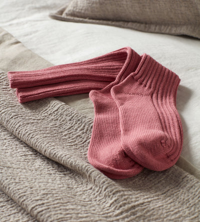 Sorbet Pink Maisie Organic Cotton Cashmere Socks