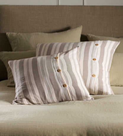 Taupe Isaac 100% Cotton Cushion Cover