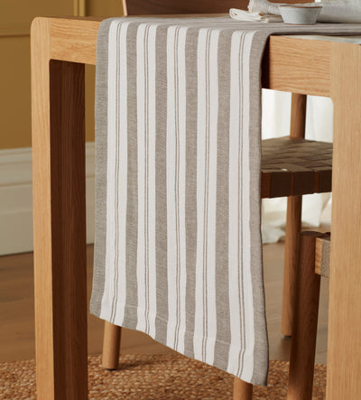 Taupe Isaac 100% Cotton Runner