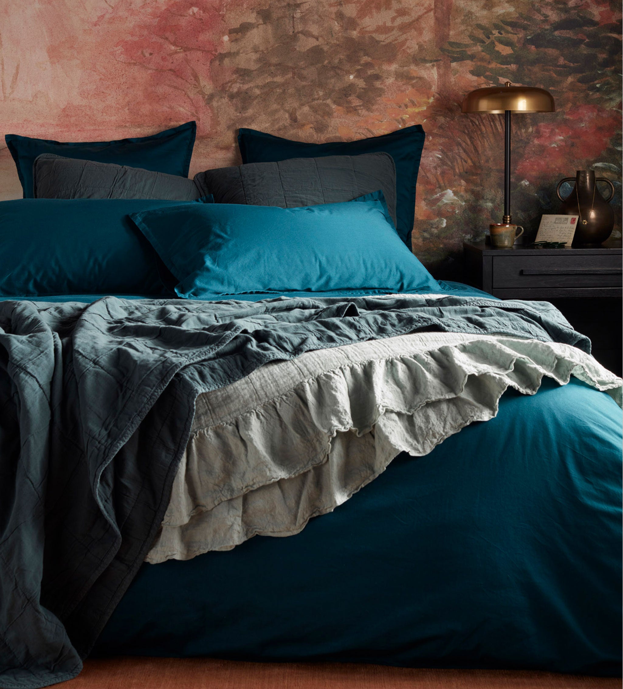Deep Teal Super Soft 100% Cotton Bed Linen