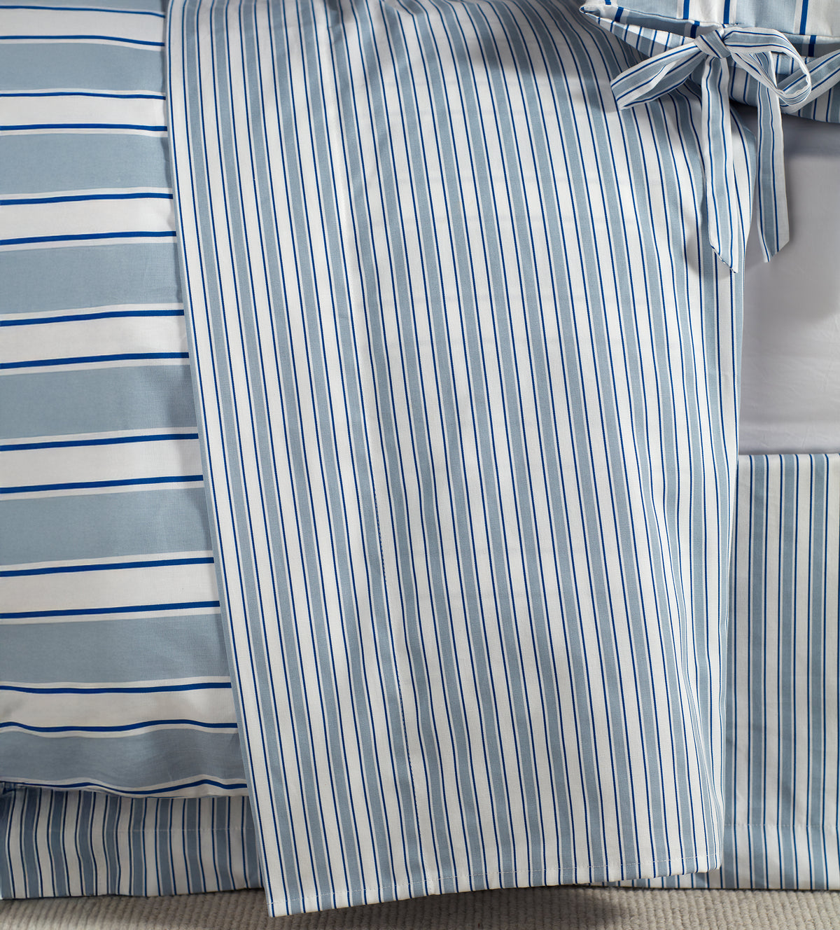 Glassette Teddy Stripe 100% Cotton Flat Sheet
