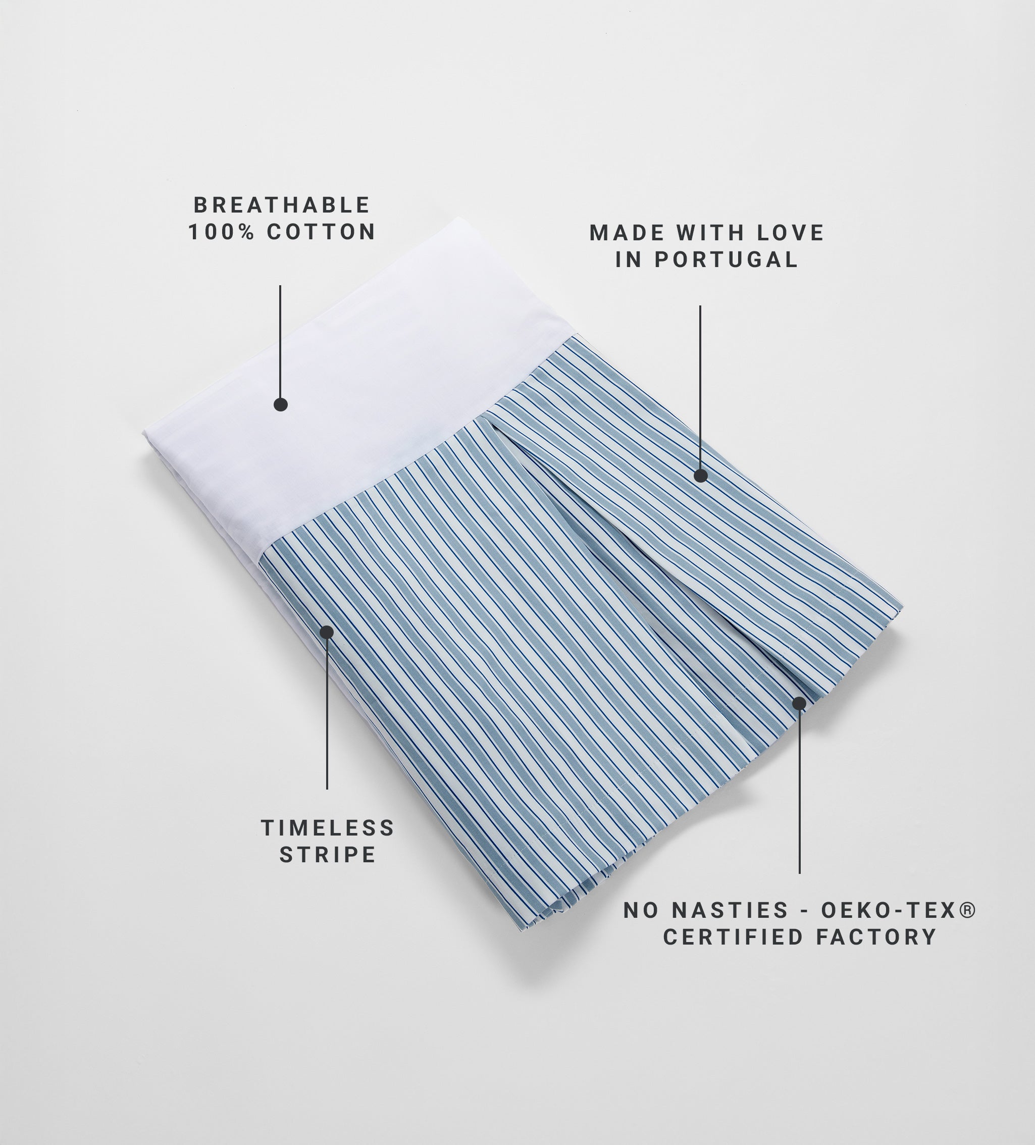 Glassette Teddy Stripe 100% Cotton Valance