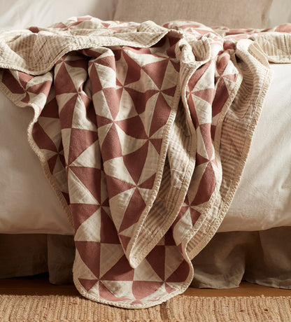 Rosewood Tilly 100% Organic Cotton Quilted Throw