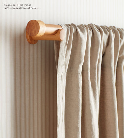 Flint Grey 100% Linen Loop Top Curtain (Single)
