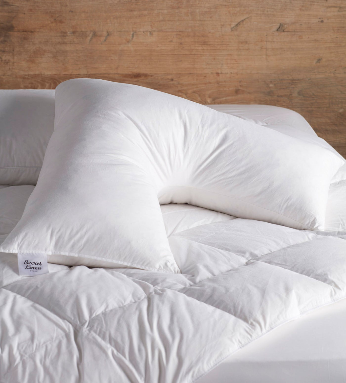 White 100% Cotton V Shape Pillow Cover