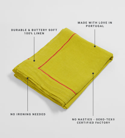 Glassette Vine 100% Linen Tablecloth
