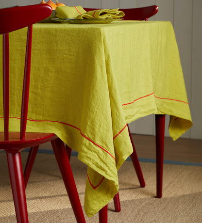 Glassette Vine 100% Linen Tablecloth