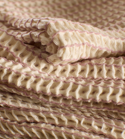 Vintage Rose Stripe 100% Cotton Waffle Towel