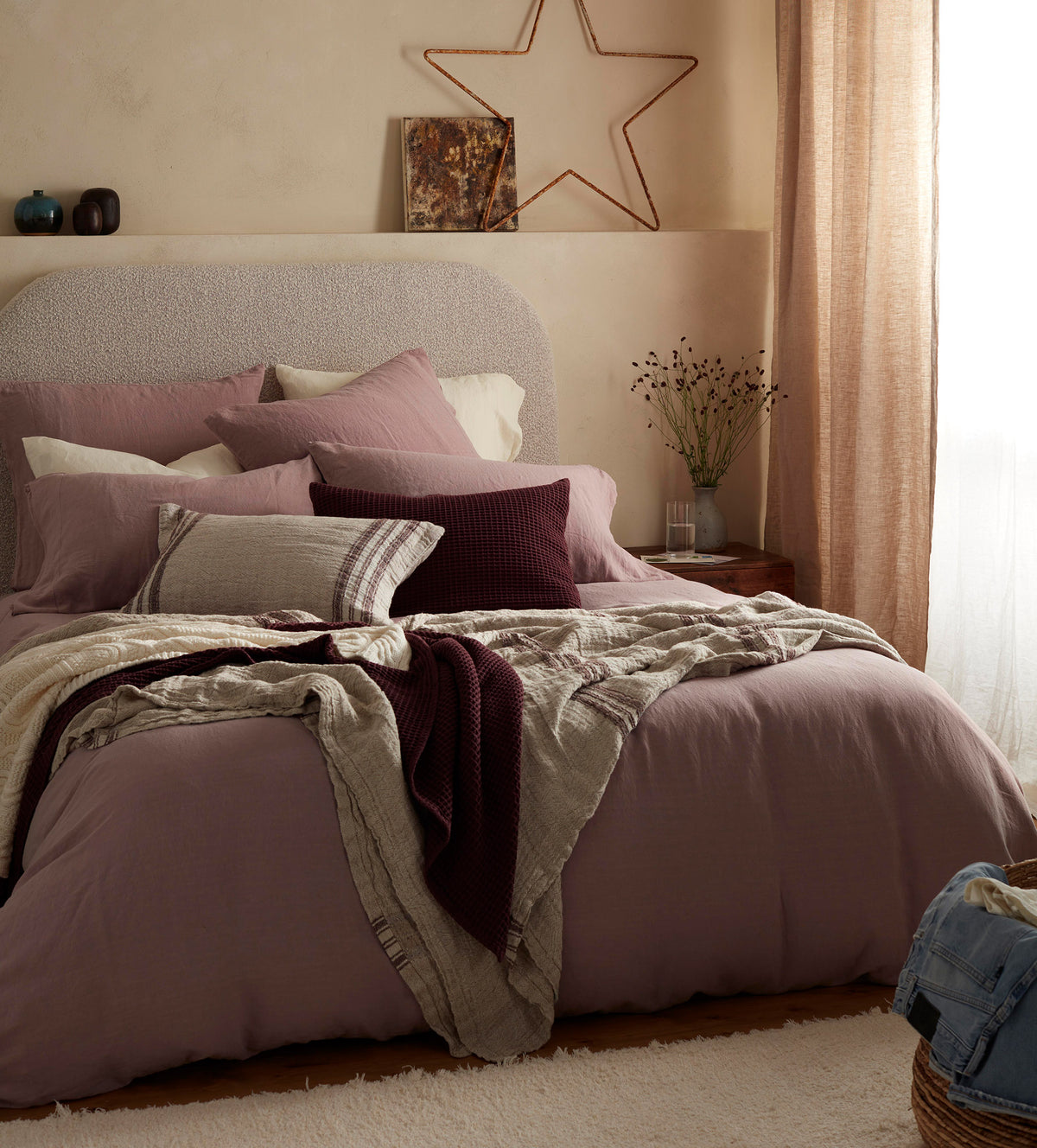 Vintage Rose Super Hero Linen Blend Bed Linen
