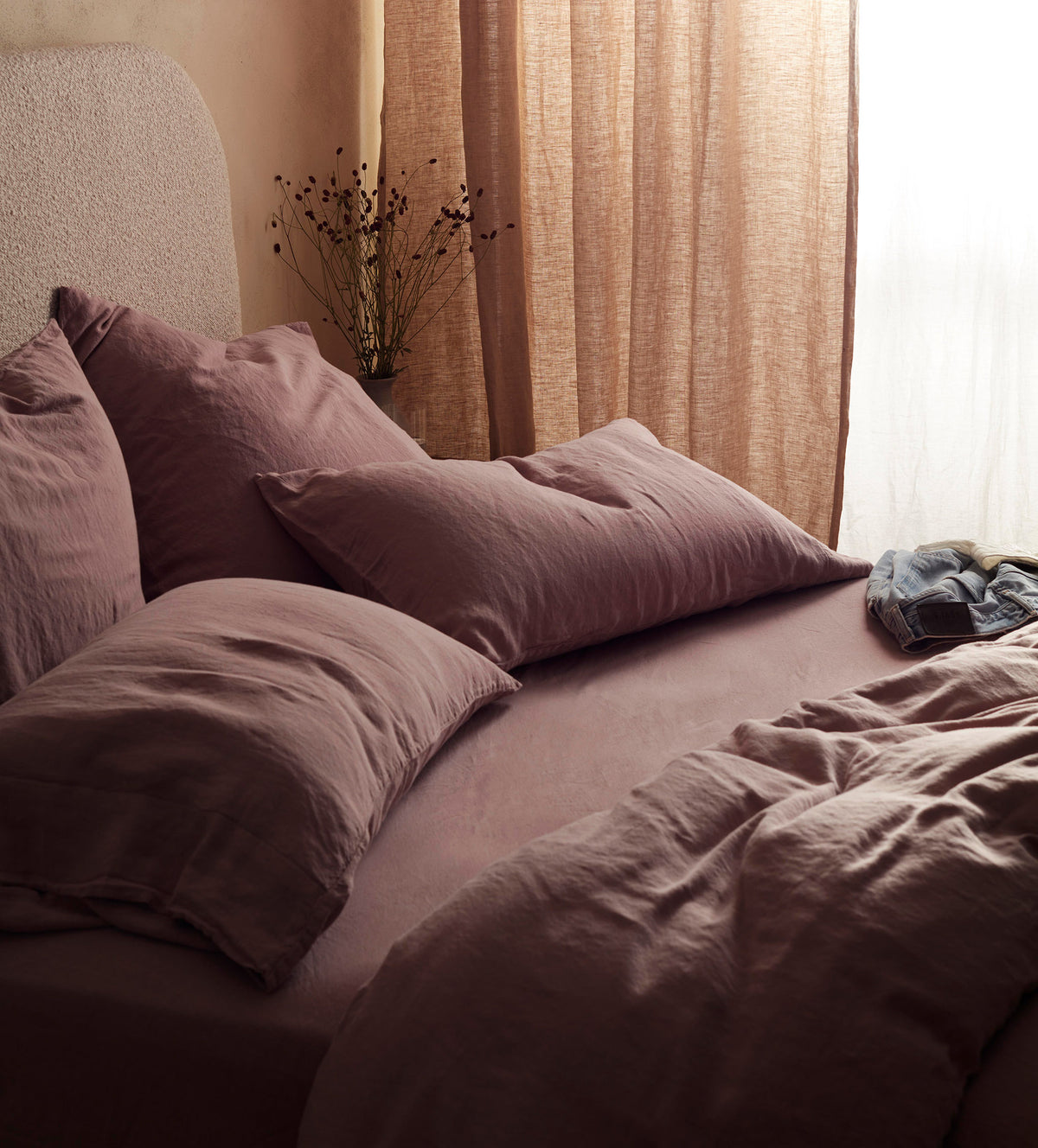Vintage Rose Super Hero Linen Blend Bed Linen