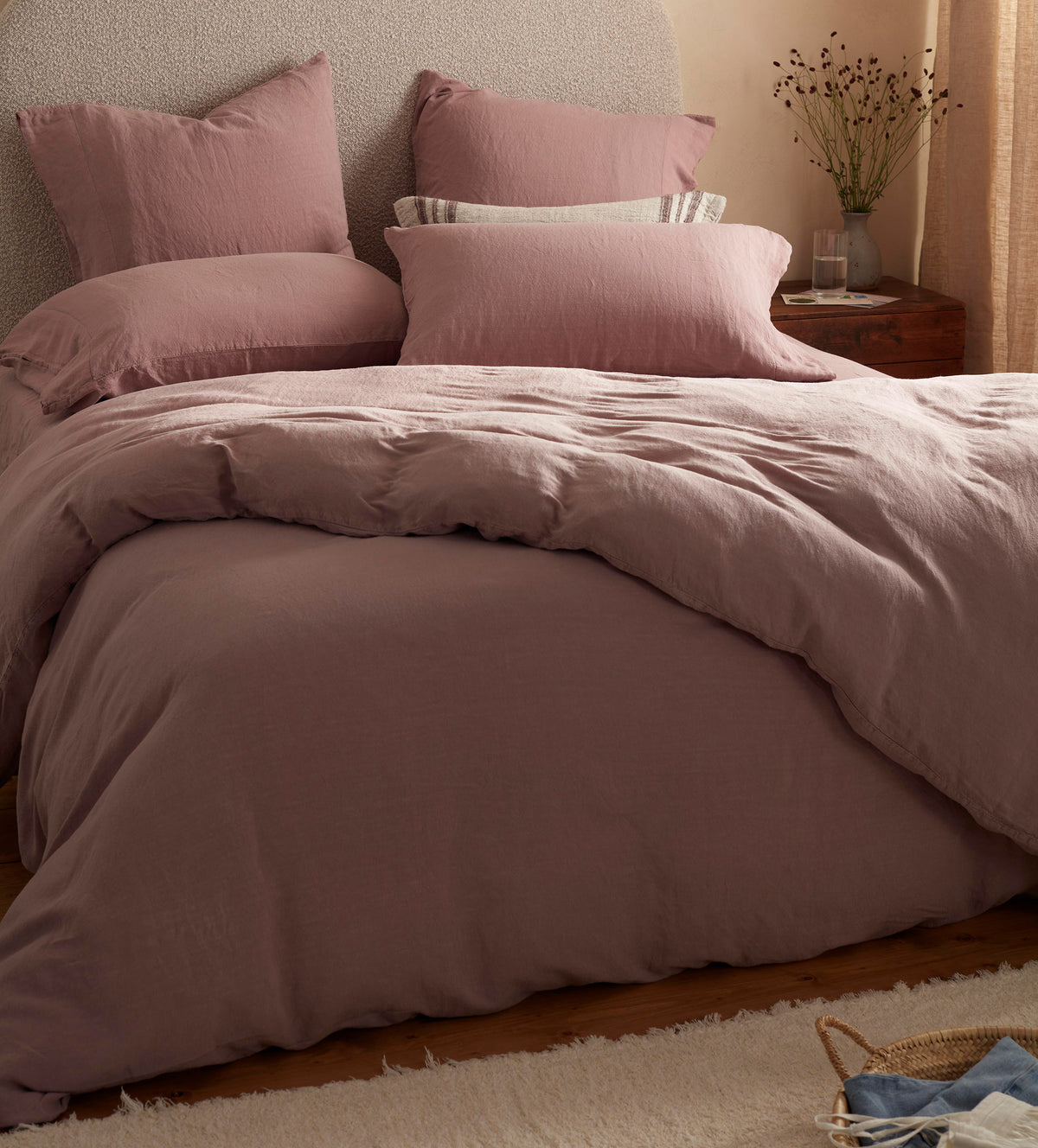 Vintage Rose Super Hero Linen Blend Bed Linen