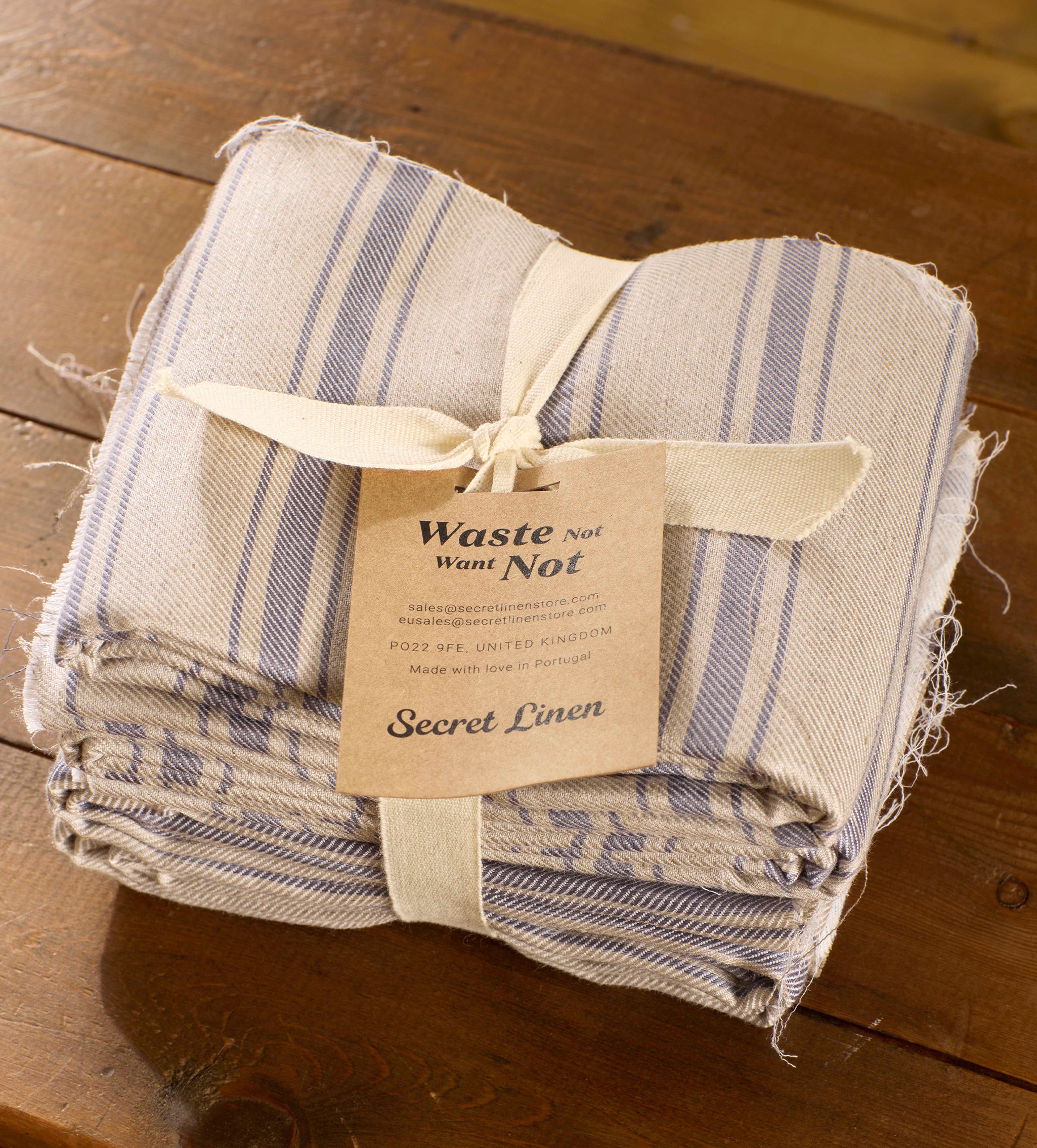 French Blue Stripe Twill Waste Not Want Not Parcel
