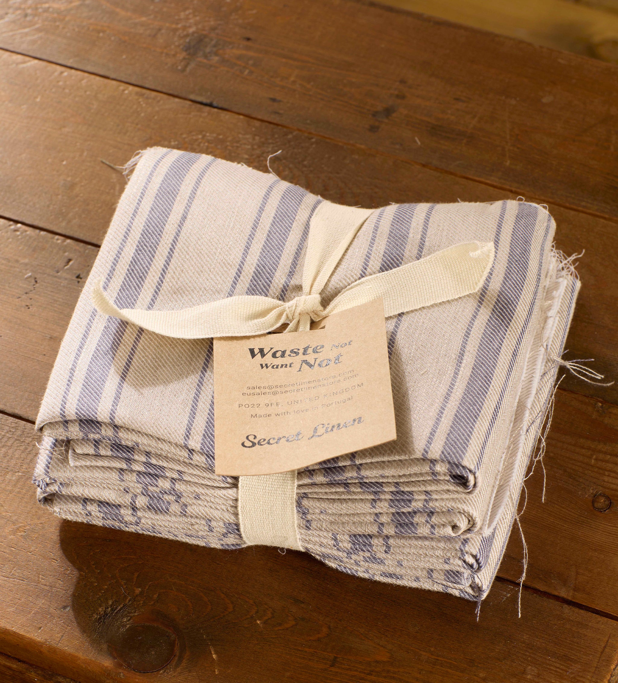 French Blue Stripe Twill Waste Not Want Not Parcel