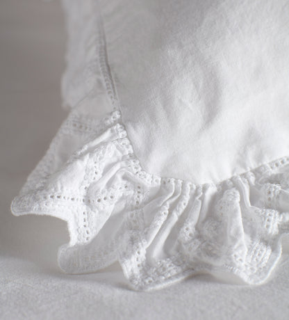 White Valerie 100% Cotton Pillowcase