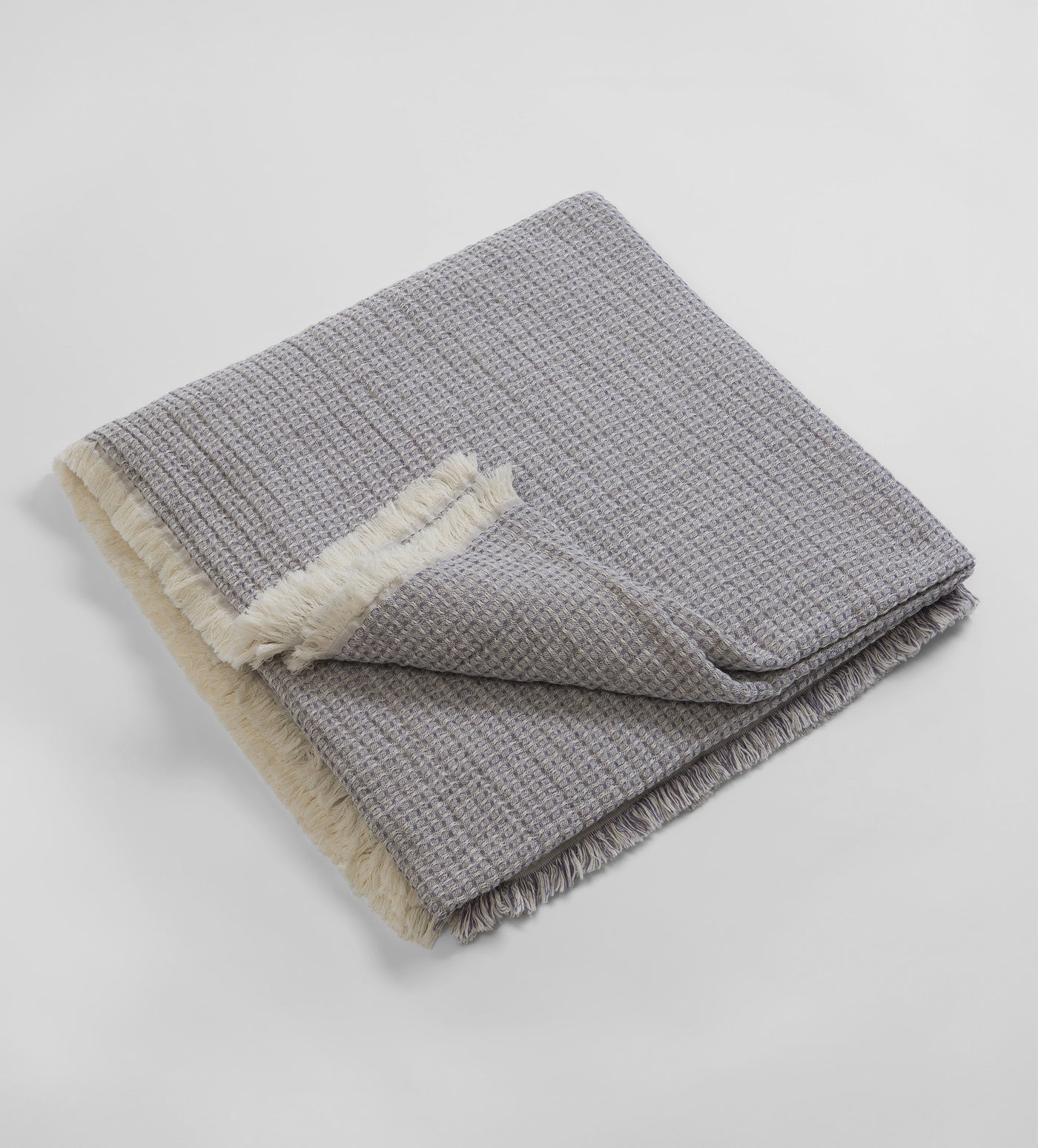 French Blue Willow Waffle 100% Cotton Throw