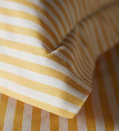 Yellow Betsy Stripe 100% Organic Cotton Bed Linen