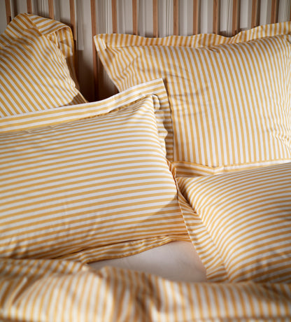 Yellow Betsy Stripe 100% Organic Cotton Bed Linen