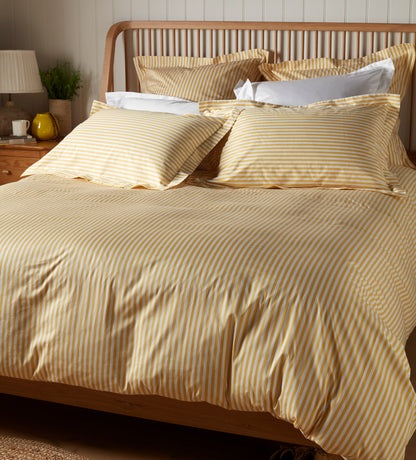 Yellow Betsy Stripe 100% Organic Cotton Bed Linen
