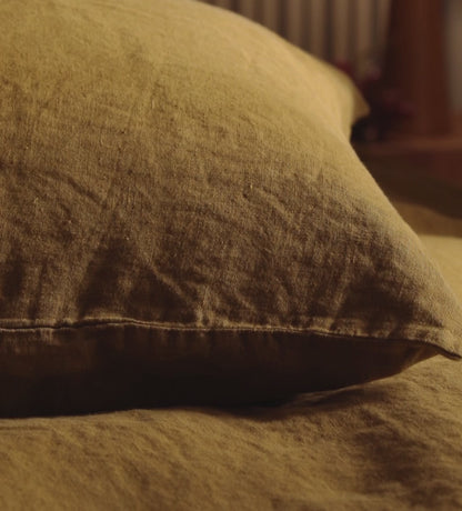 Bronze 100% Linen Bed Linen