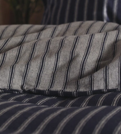 Louie Stripe Brushed 100% Organic Cotton Duvet Cover