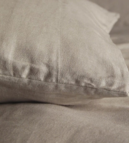 Natural Brushed 100% Linen Bed Linen