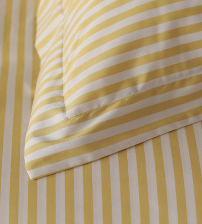 Yellow Betsy Stripe 100% Organic Cotton Bed Linen