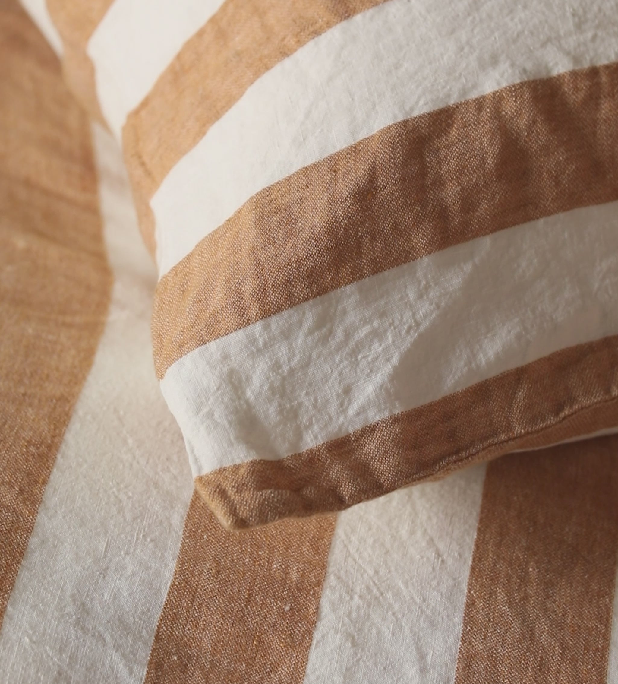 Amber Cora Stripe 100% Linen Bed Linen