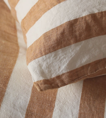Amber Cora Stripe 100% Linen Bed Linen