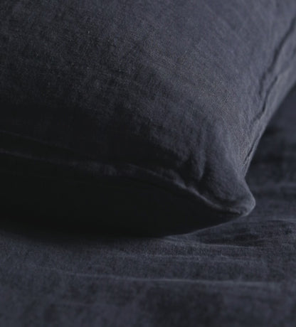Navy Blue 100% Linen Duvet Cover