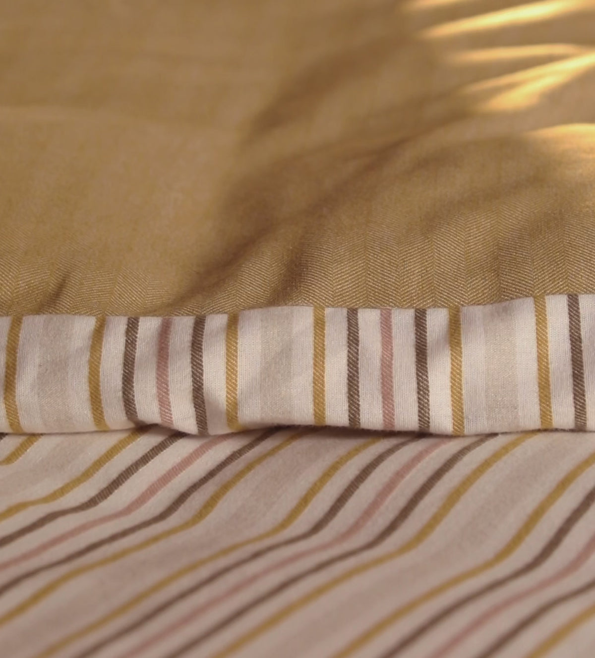 Polly Stripe Brushed 100% Organic Cotton Duvet Cover